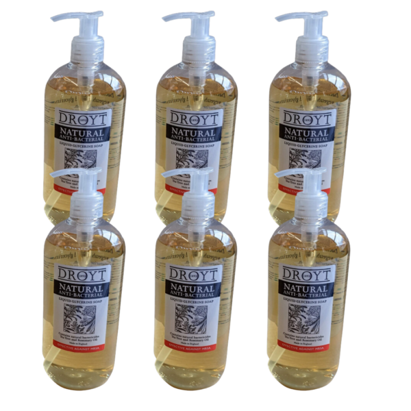 Six bottles of liquid glycerine hand soap